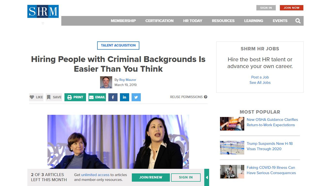 Hiring People with Criminal Backgrounds Is Easier Than You Think - SHRM
